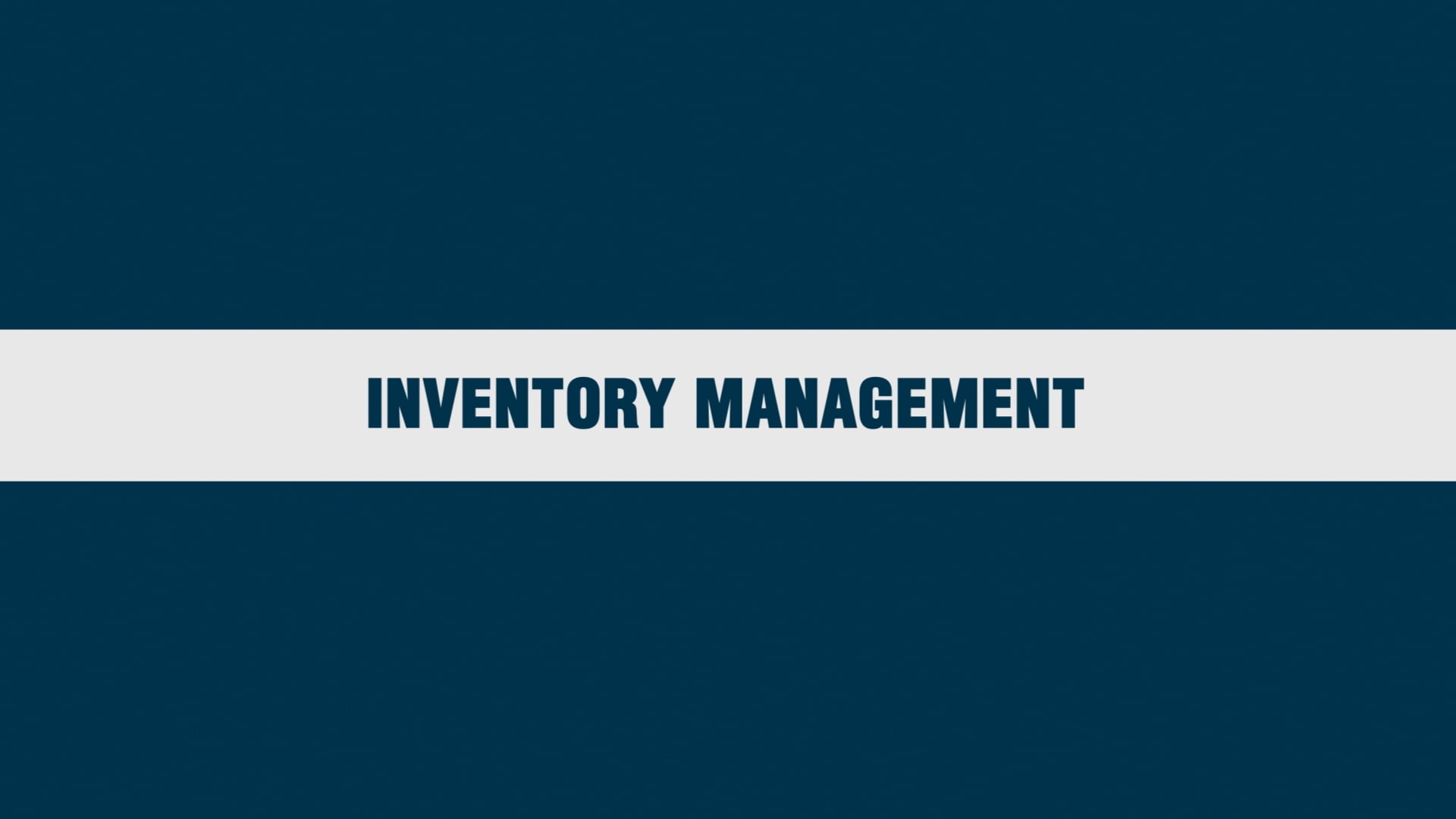 Ferguson Industrial - "Inventory Management"