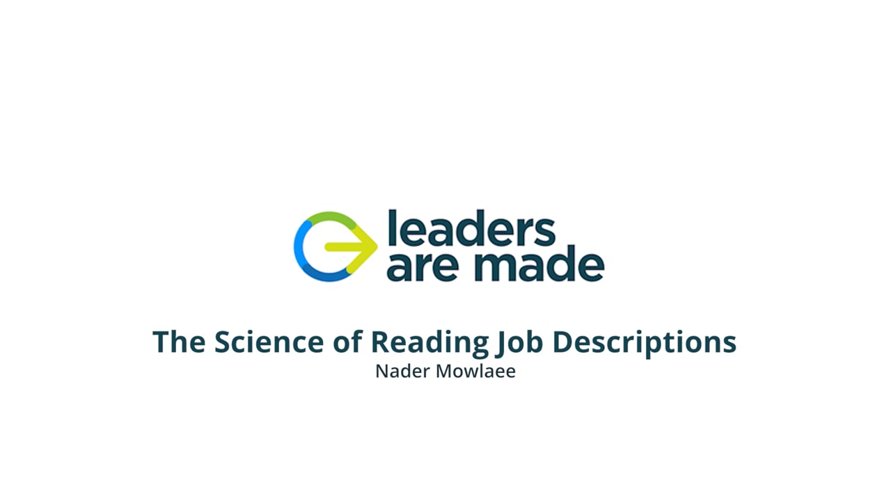 The Science of Reading Job Descriptions