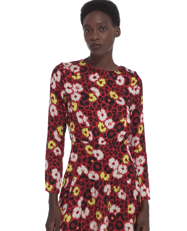 Zara floral bodycon dress sale