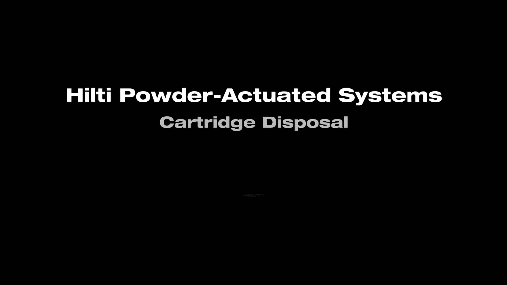 HOW TO properly dispose of Hilti powderactuated cartridges on Vimeo