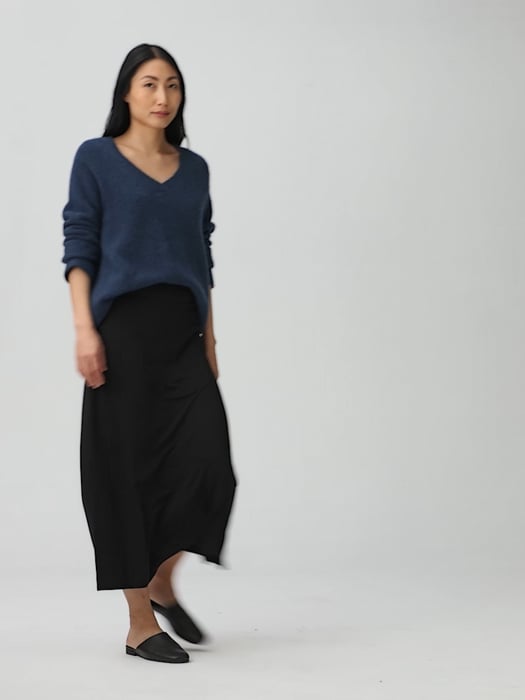 Stretch Jersey Knit A-Line Skirt | EILEEN FISHER