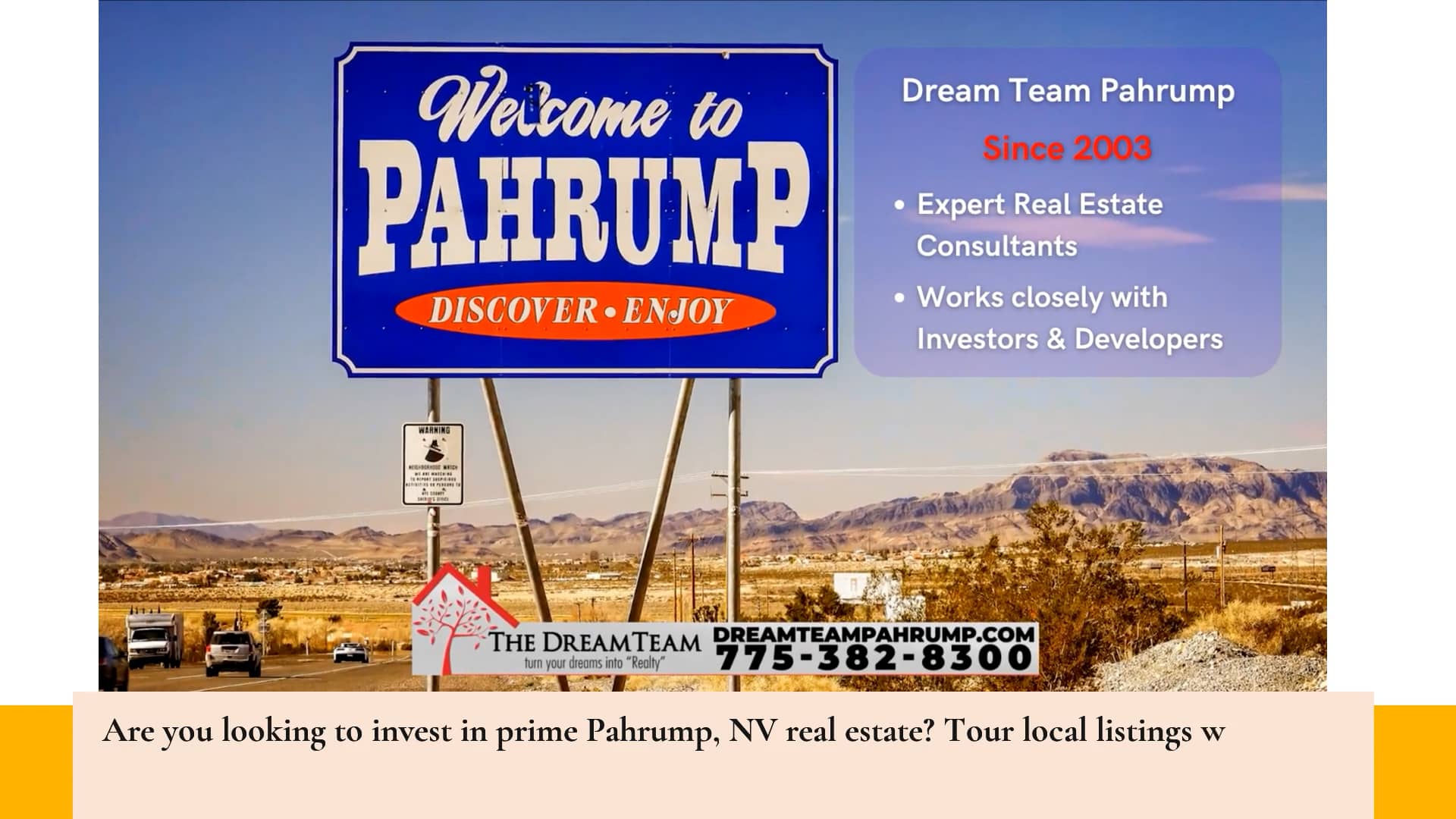 Properties For Sale in Pahrump, NV Real Estate Buyer & Investor