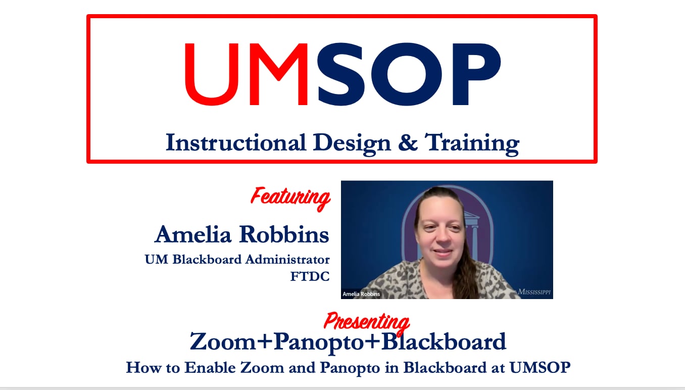 UMSOP Panopto Training with Amelia Robbins Fall 2022 on Vimeo