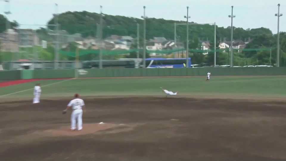 【ファーム】横っ飛びのファインプレー!! イーグルス・澤野聖悠 三遊間の打球に反応しチームを盛り立てる!! 2022年8月9日  東北楽天ゴールデンイーグルス 対 東京ヤクルトスワローズ