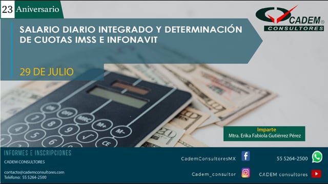 Salario diario integrado y determinación de cuotas IMSS e INFONAVIT.