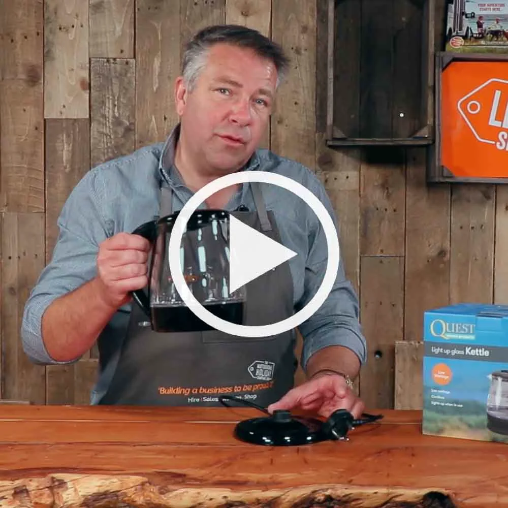 Quest glass light up camping kettle