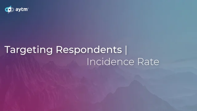 Incidence Rate Overview