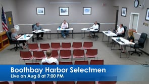 Boothbay Harbor Selectmen Aug 8, 2022