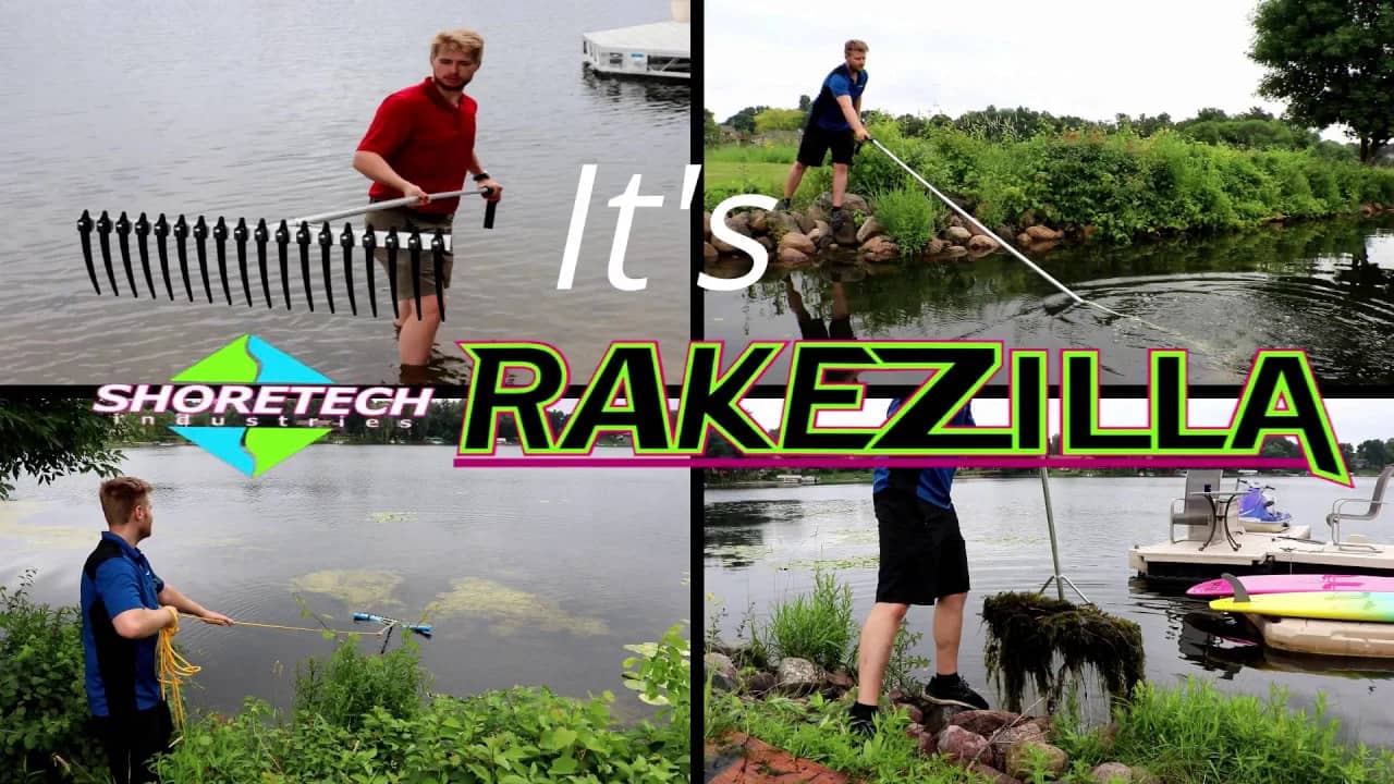 RakeZilla Lake Weed Rake Skimmer Fork 60 Second Demo Video 