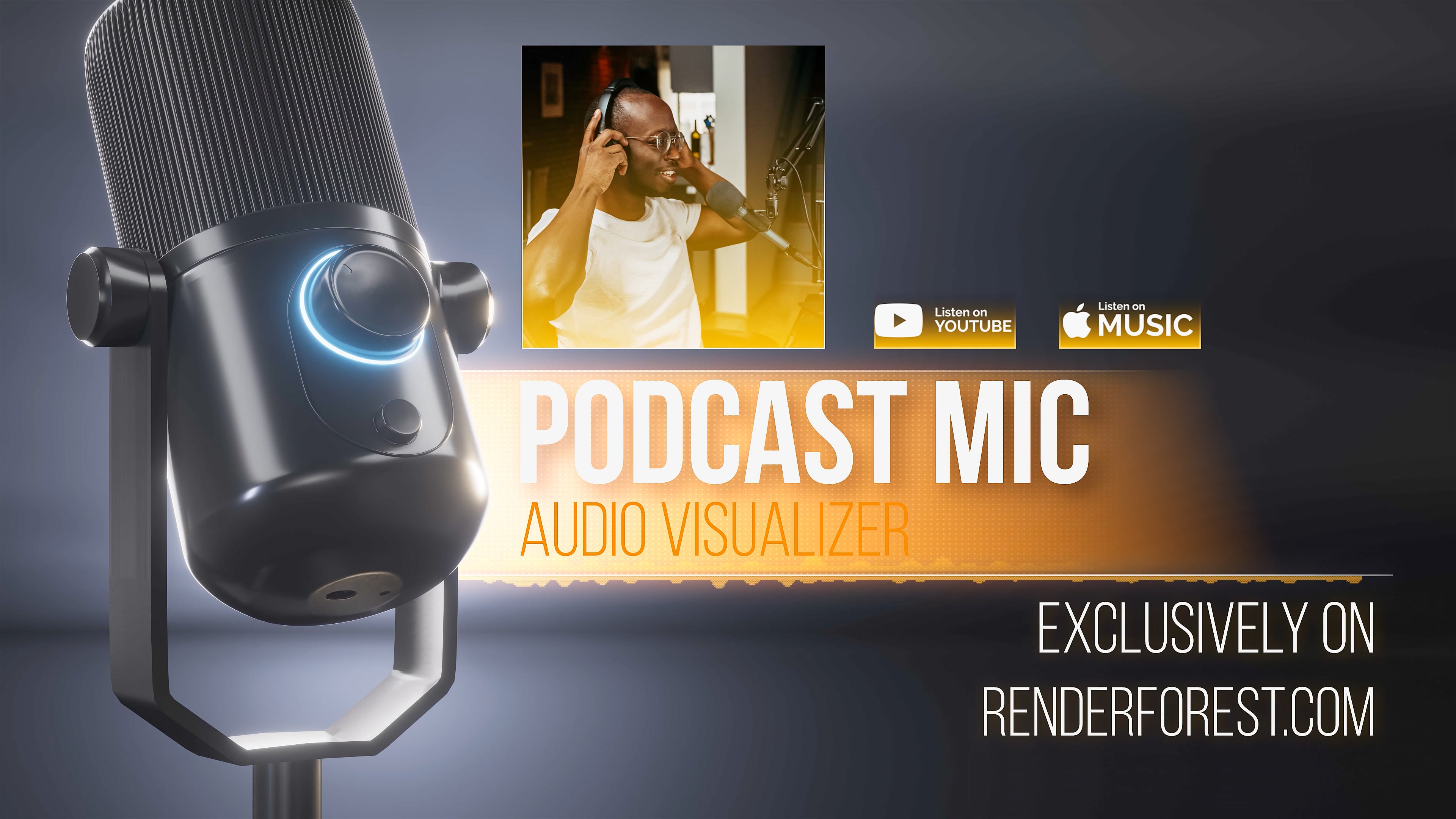 Podcast Mic Audio Visualizer ( Widescreen ) on Vimeo