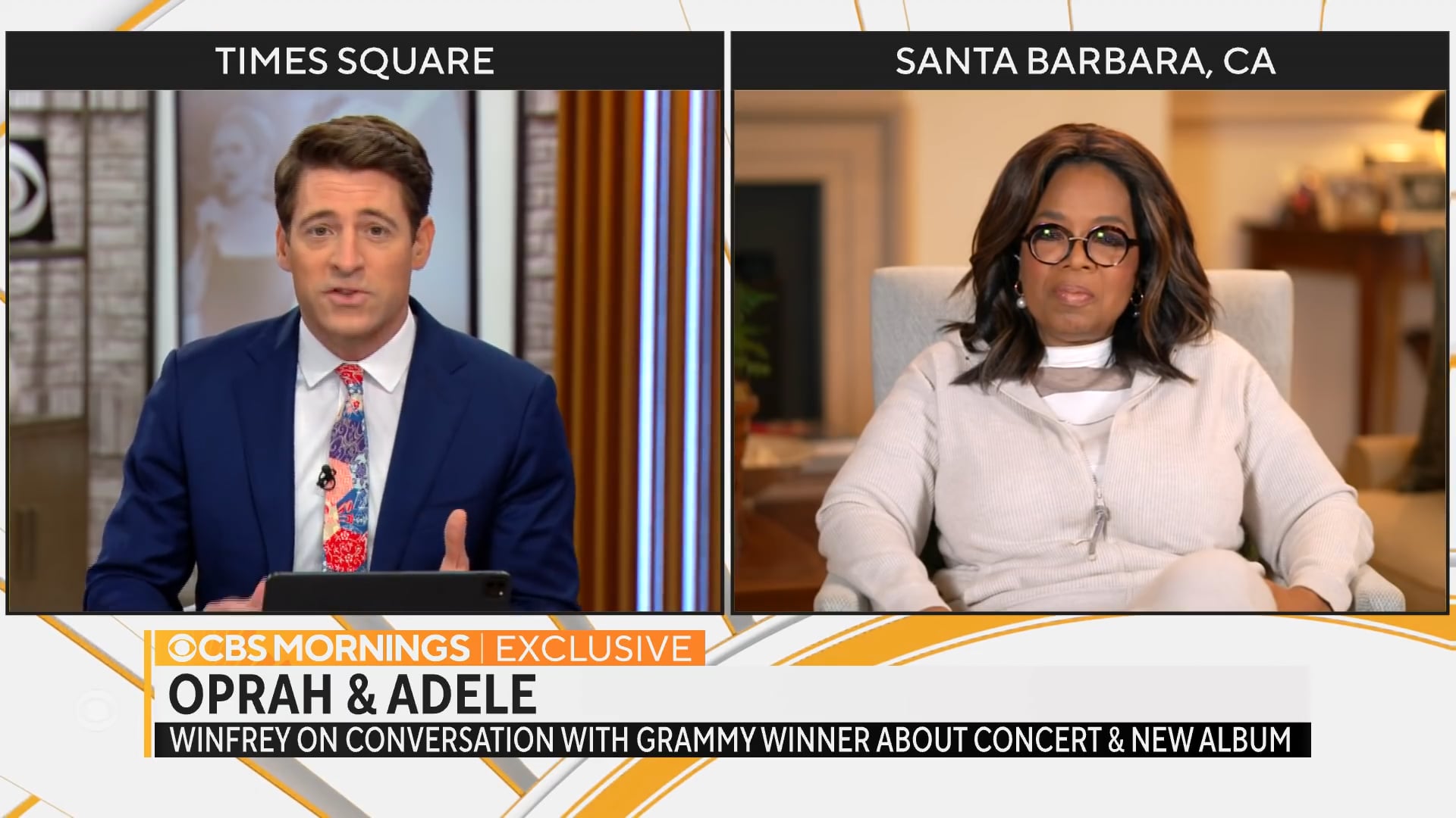 Oprah discusses exclusive conversation with Adele and shares interview clip