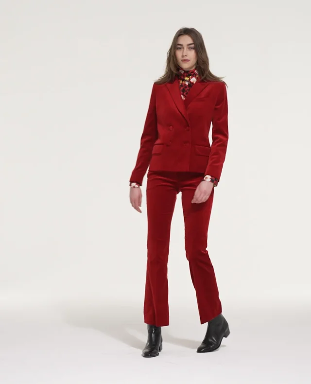 Velvet red suit on sale jacket