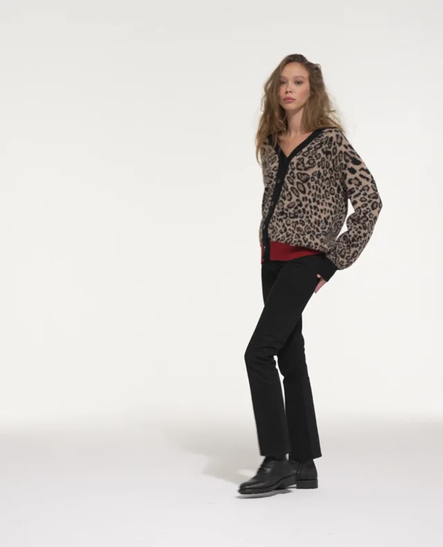 NEXT // Animal Print Coatigan / Jacket / Cardigan – Grey – Never