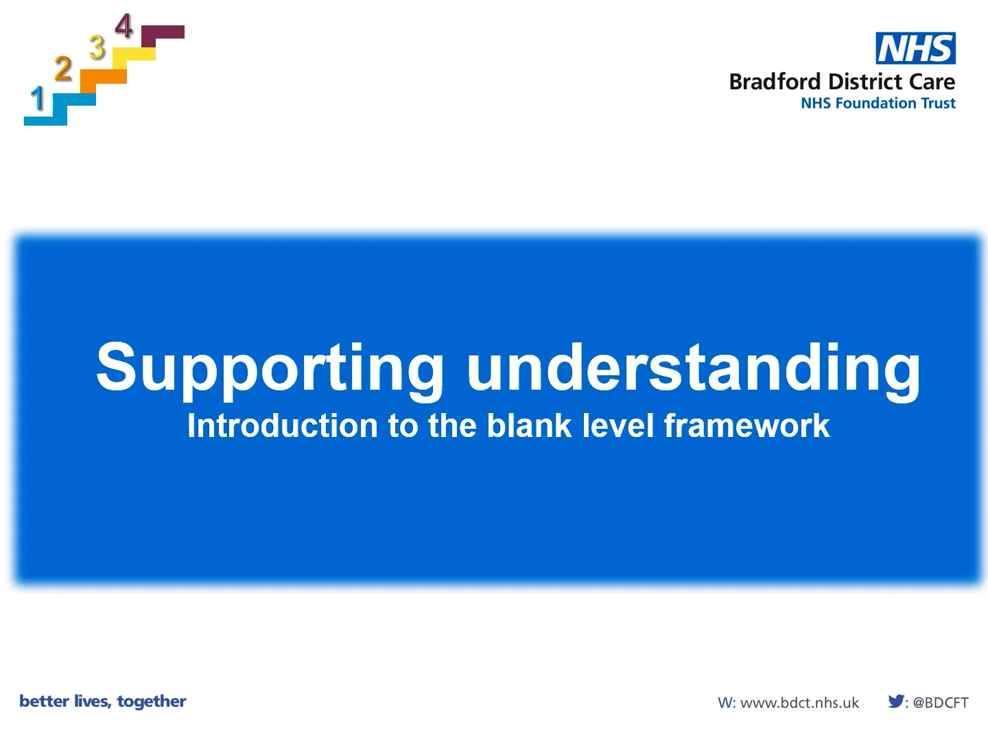 Supporting understanding blank levels overview
