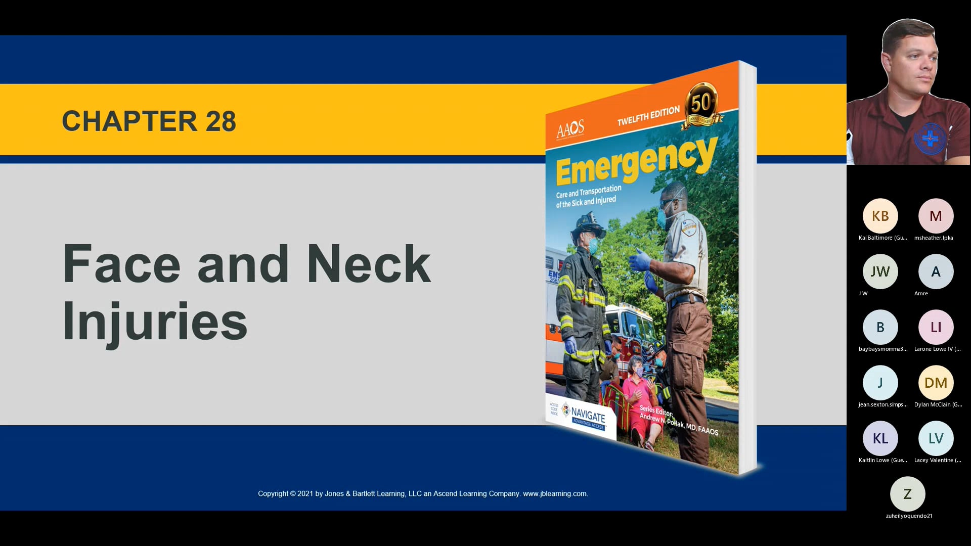 ARES EMT Class B722 - CH28 Face And Neck Injuries.mp4 On Vimeo