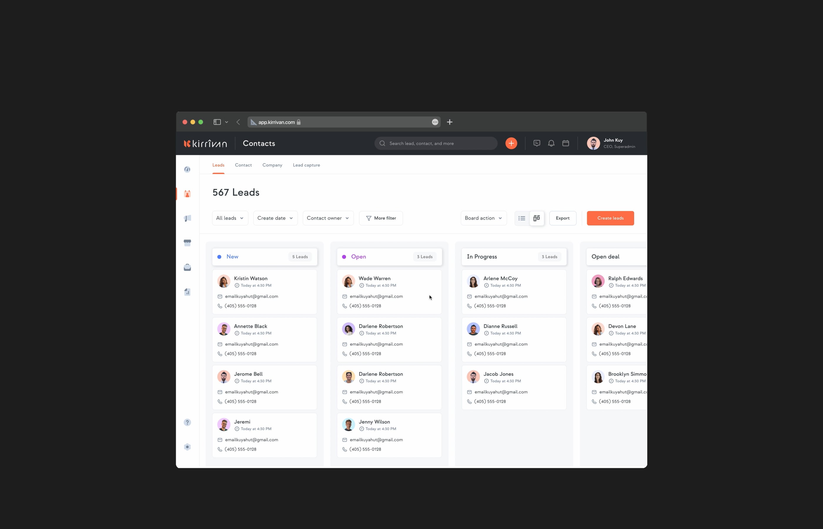 Lead Table interaction on Vimeo