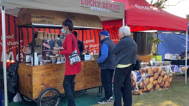 People at a coffee stand