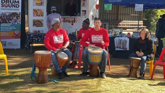 People drumming