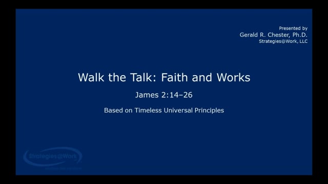 James 2:14–26 Faith Without Works