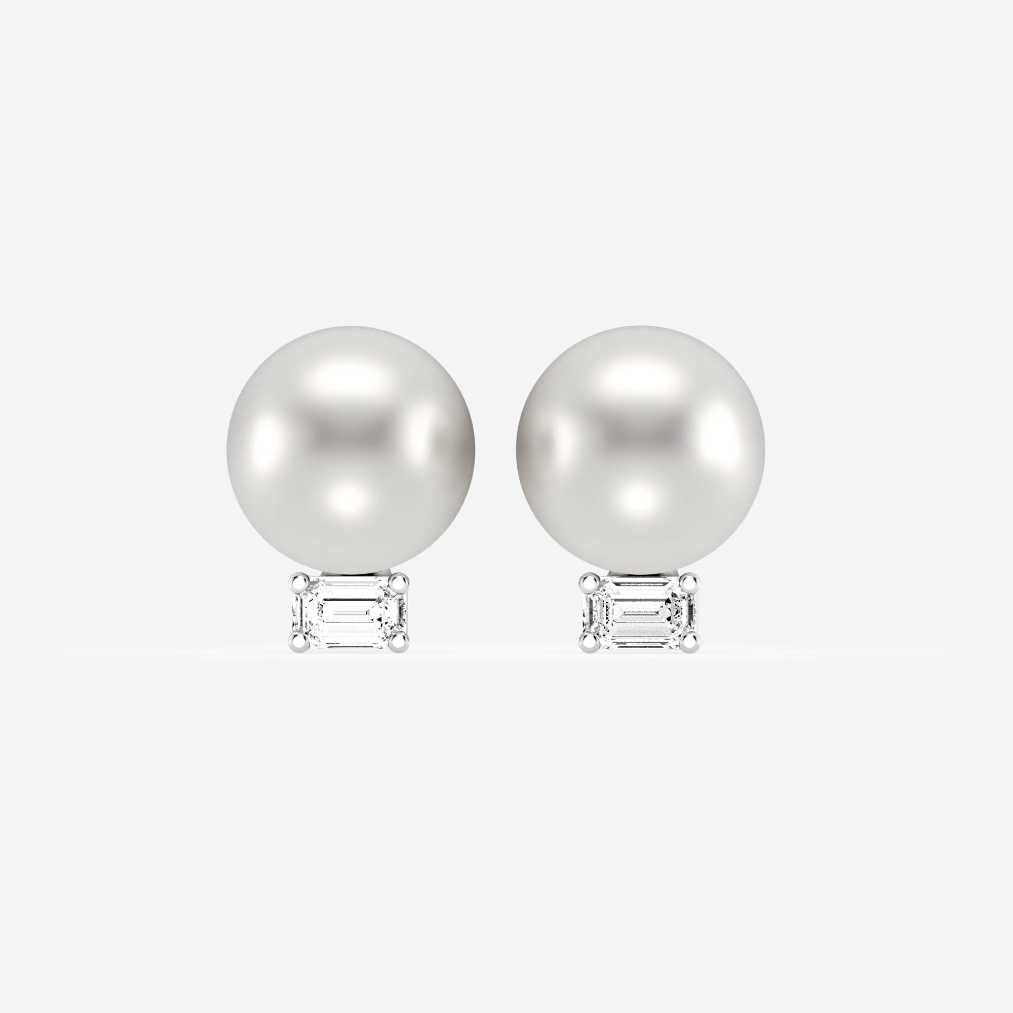 product video for 9.5 - 10.0 mm Cultured Freshwater Pearl and 1/2 ctw Lab Grown Diamond Stud Earrings