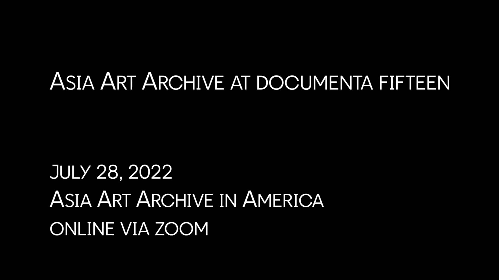 Asia Art Archive at documenta 15 on Vimeo