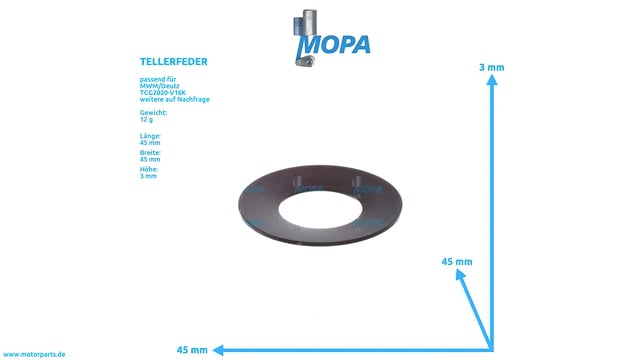 01144487 - MOPA TELLERFEDER passend für MWM & Deutz Motoren on Vimeo