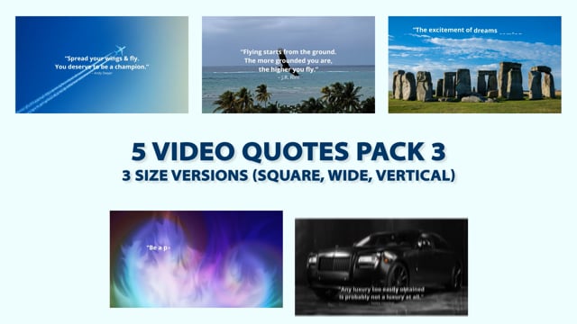 Video Quotes Pack 3