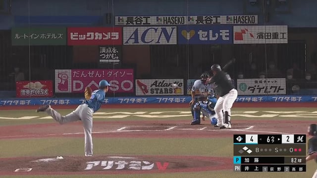 【6回裏】抜群の安定感!! ファイターズ・加藤貴之 1ヶ月ぶりの登板も6回5奪三振2失点の投球で試合を作る!! 2022年8月14日 千葉ロッテマリーンズ 対 北海道日本ハムファイターズ