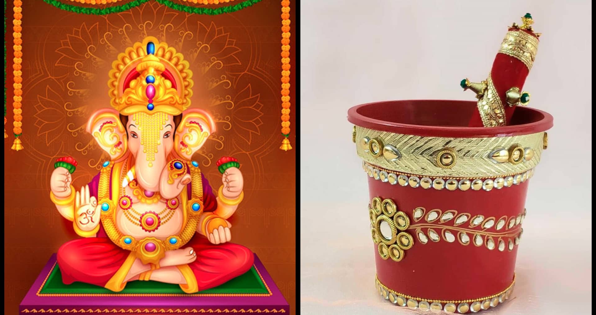 Ganesh Sthapana & Mandap Muhurat Ceremony at 900 am EST (630 pm IST