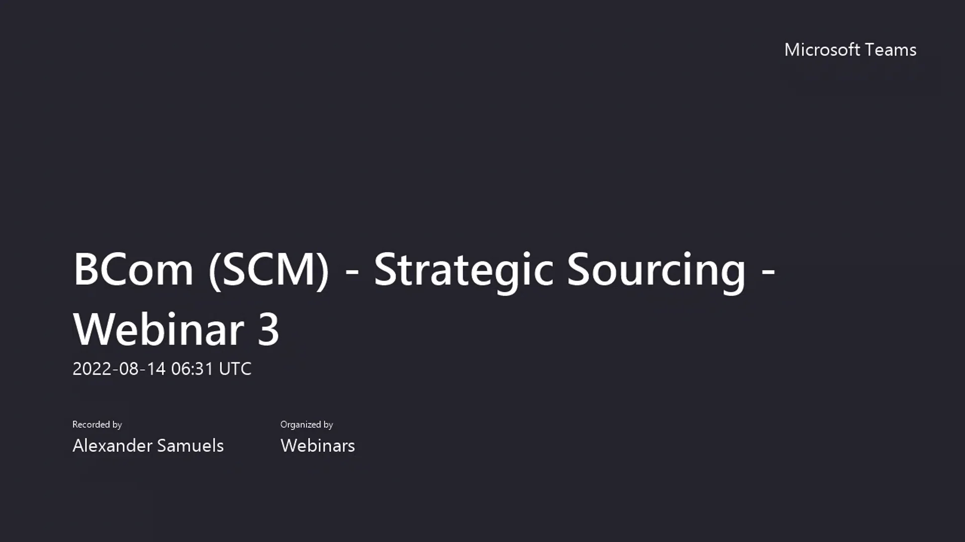 BCom (SCM) - Strategic Sourcing - Webinar 3-20220814_083124-Meeting ...