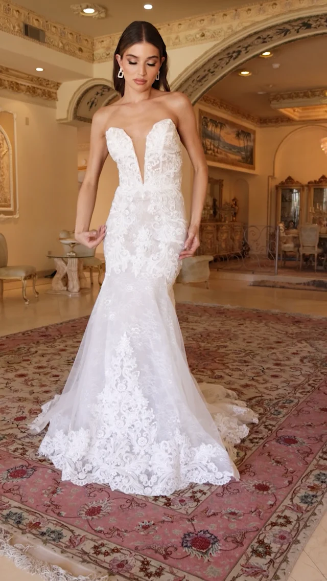 Strapless Wedding Gown – Tux-USA