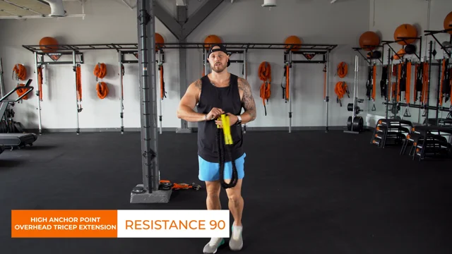 overhead tricep extension with resistance band