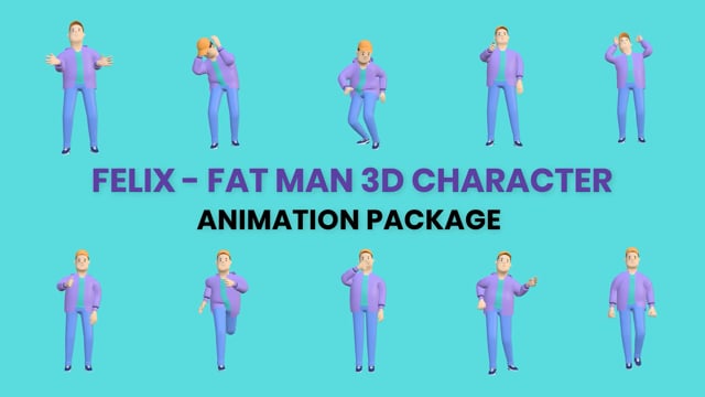Felix Fat Man  3D  Character Animation Package