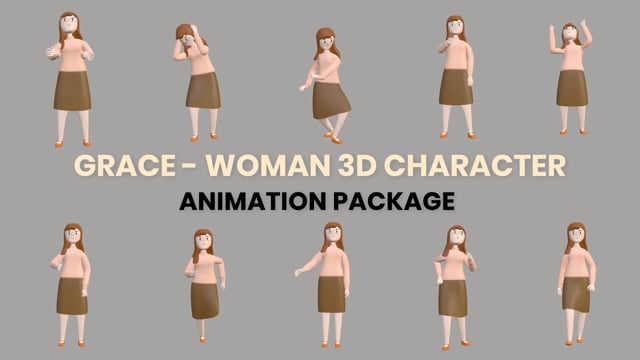 Grace Woman  3D  Character Animation Package