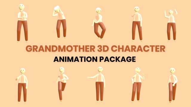 GrandMother  3D  Character Animation Package