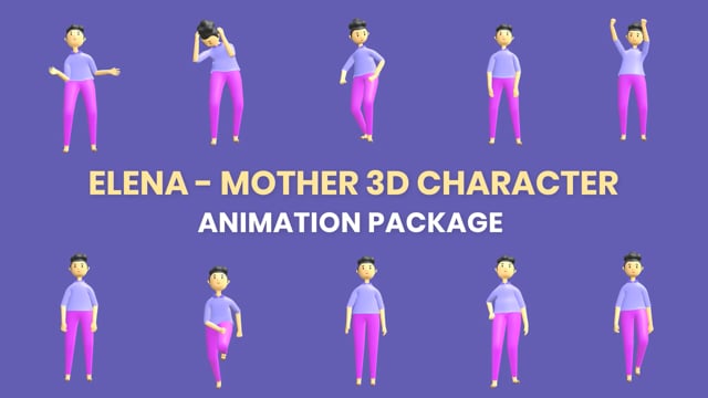 Elena Mother  3D  Character Animation Package