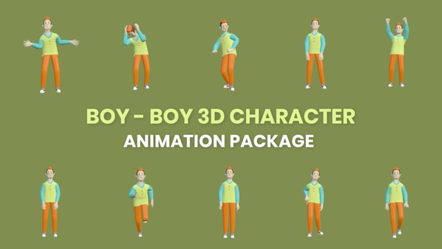 Boy  3D  Character Animation Package