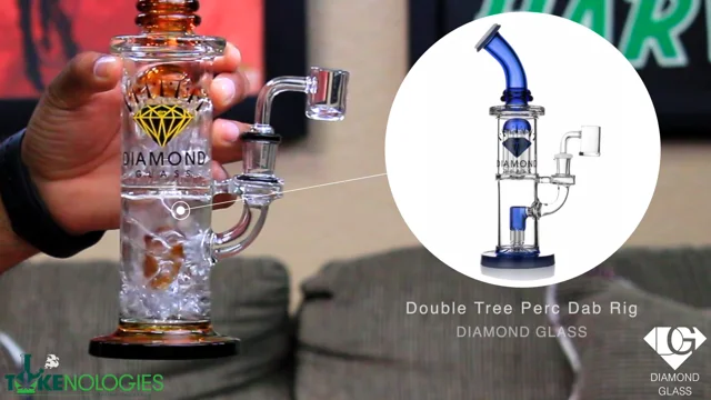 Diamond Glass Double Tree Perc Dab Rig