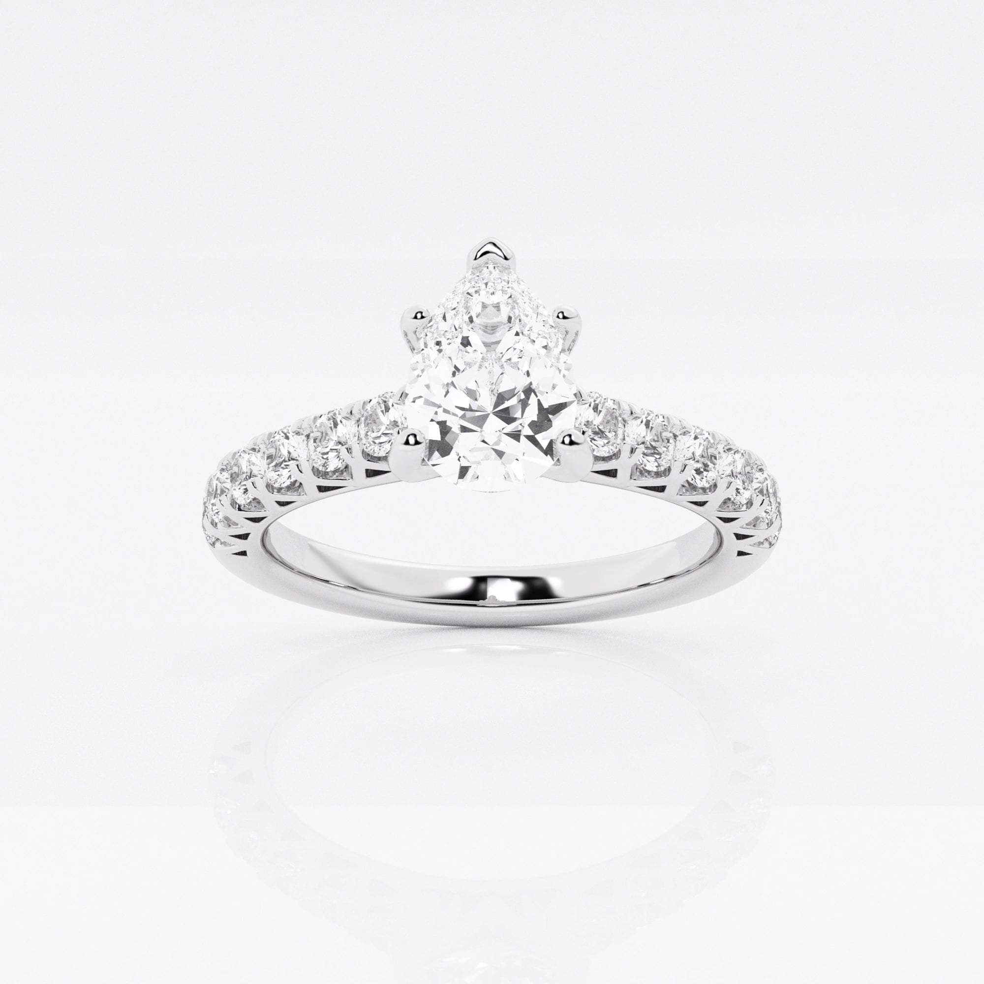 product video for 1 1/2 ctw Pear Lab Grown Diamond Royal Crown Engagement Ring