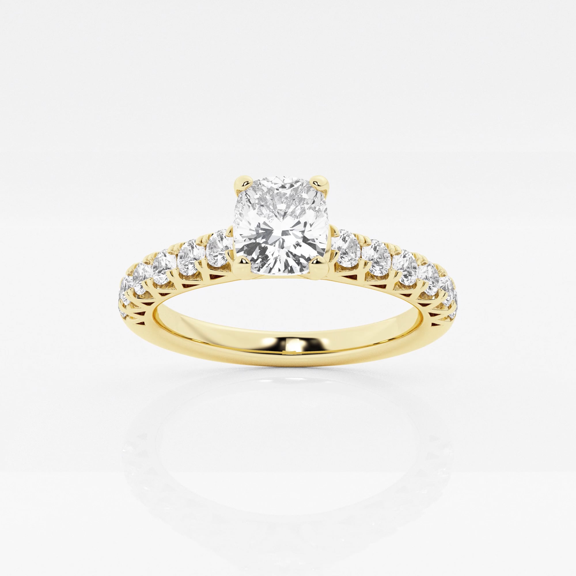 product video for 1 1/2 ctw Cushion Lab Grown Diamond Royal Crown Engagement Ring