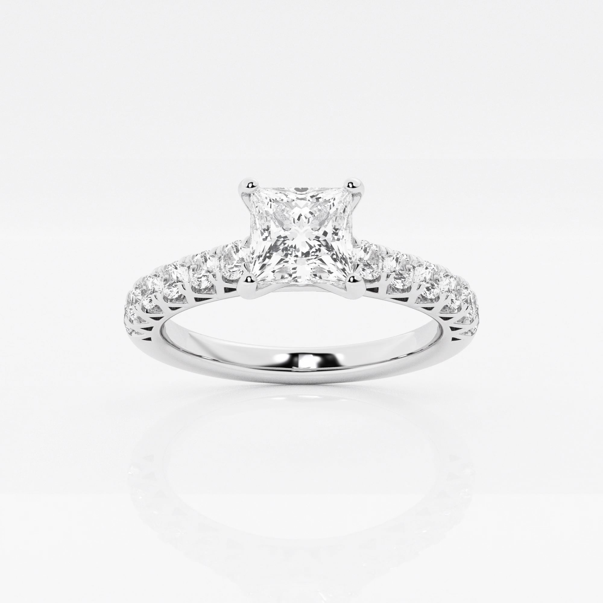 product video for 1 1/2 ctw Princess Lab Grown Diamond Royal Crown Engagement Ring