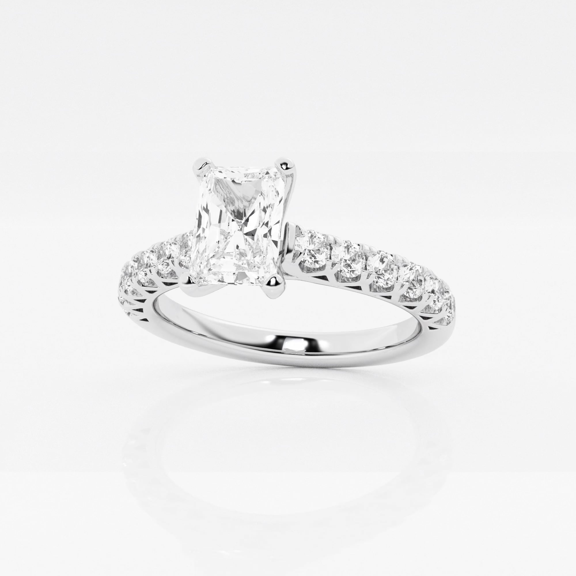 product video for 1 1/4 ctw Radiant Lab Grown Diamond Royal Crown Engagement Ring