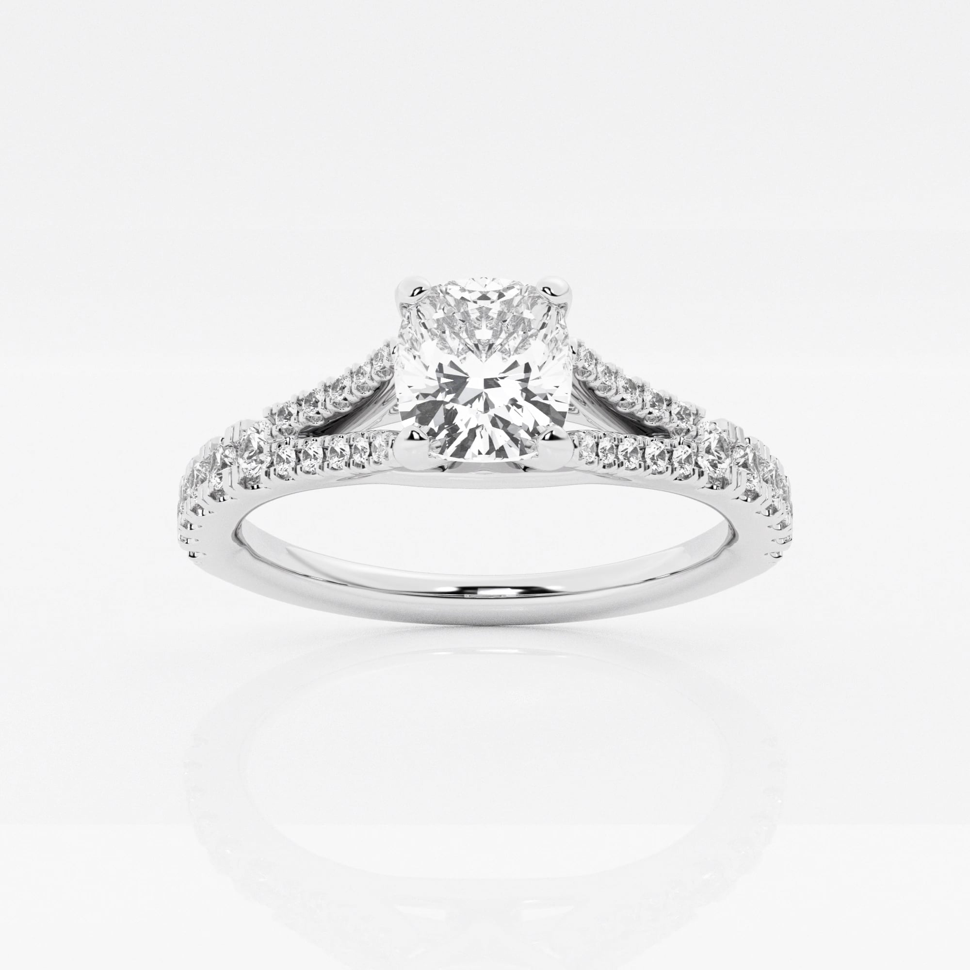 product video for 1 1/3 ctw Cushion Lab Grown Diamond Split Shank Engagement Ring