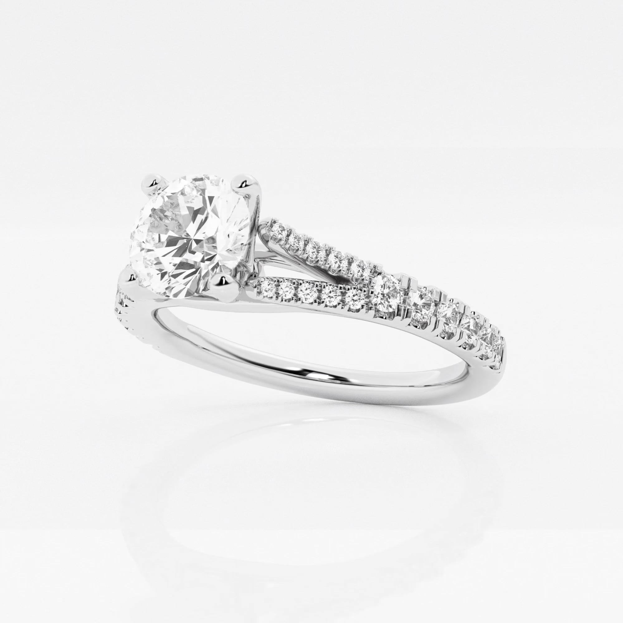 product video for 1 ctw Round Lab Grown Diamond Split Shank Engagement Ring