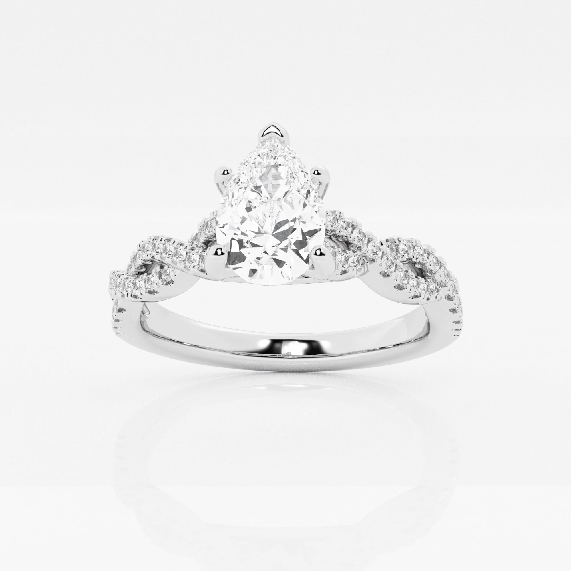 product video for 1 ctw Pear Lab Grown Diamond Double Twist Engagement Ring