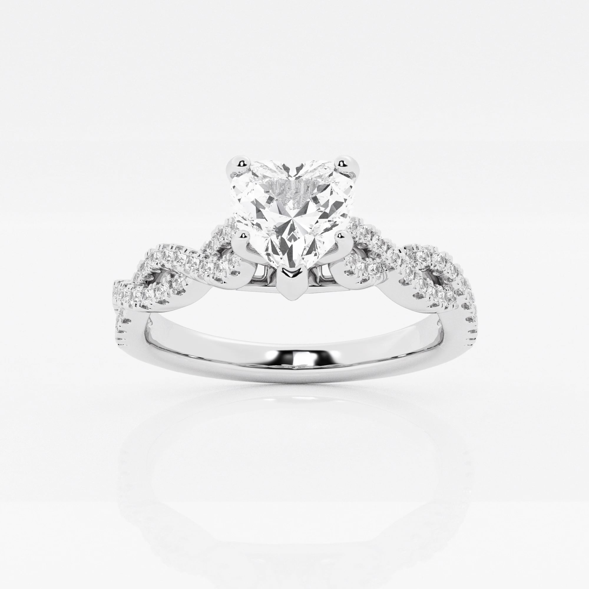 Double twist engagement ring store