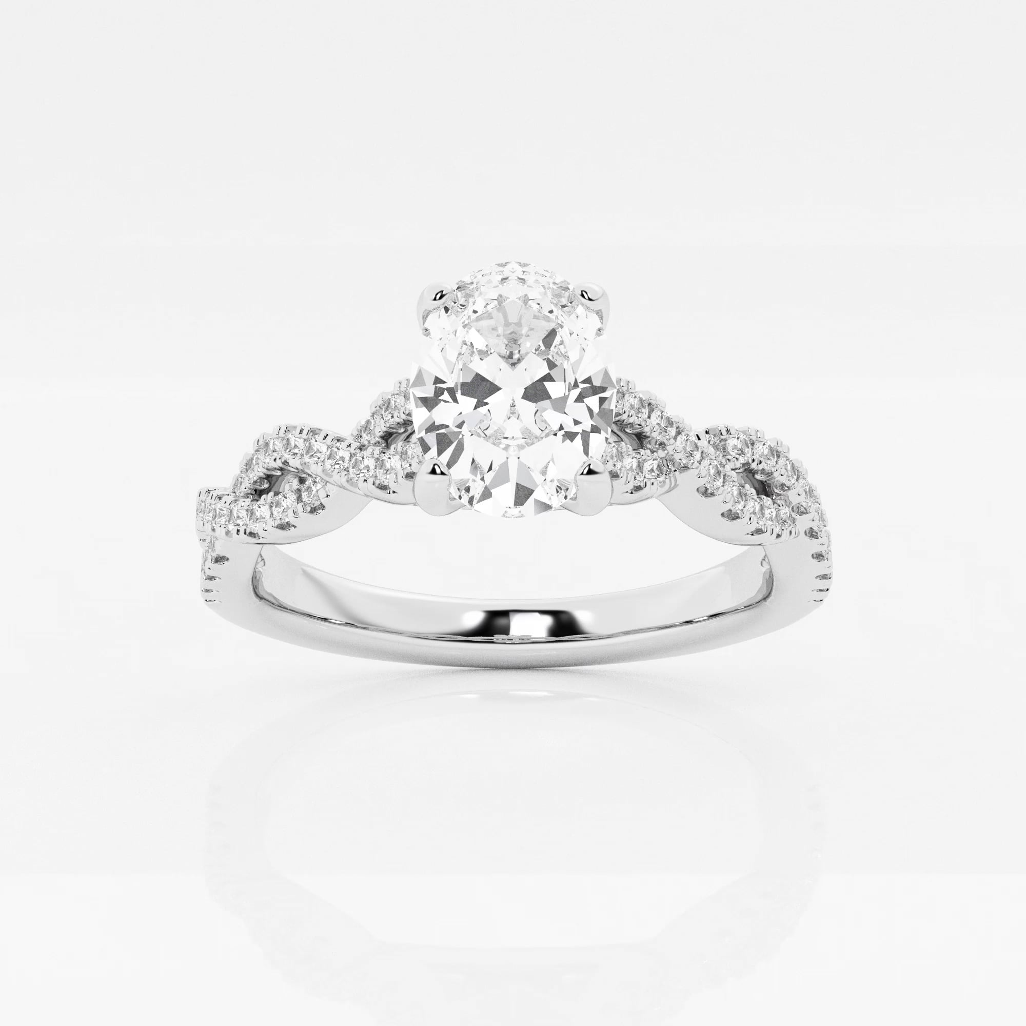 product video for 1 1/4 ctw Oval Lab Grown Diamond Double Twist Engagement Ring
