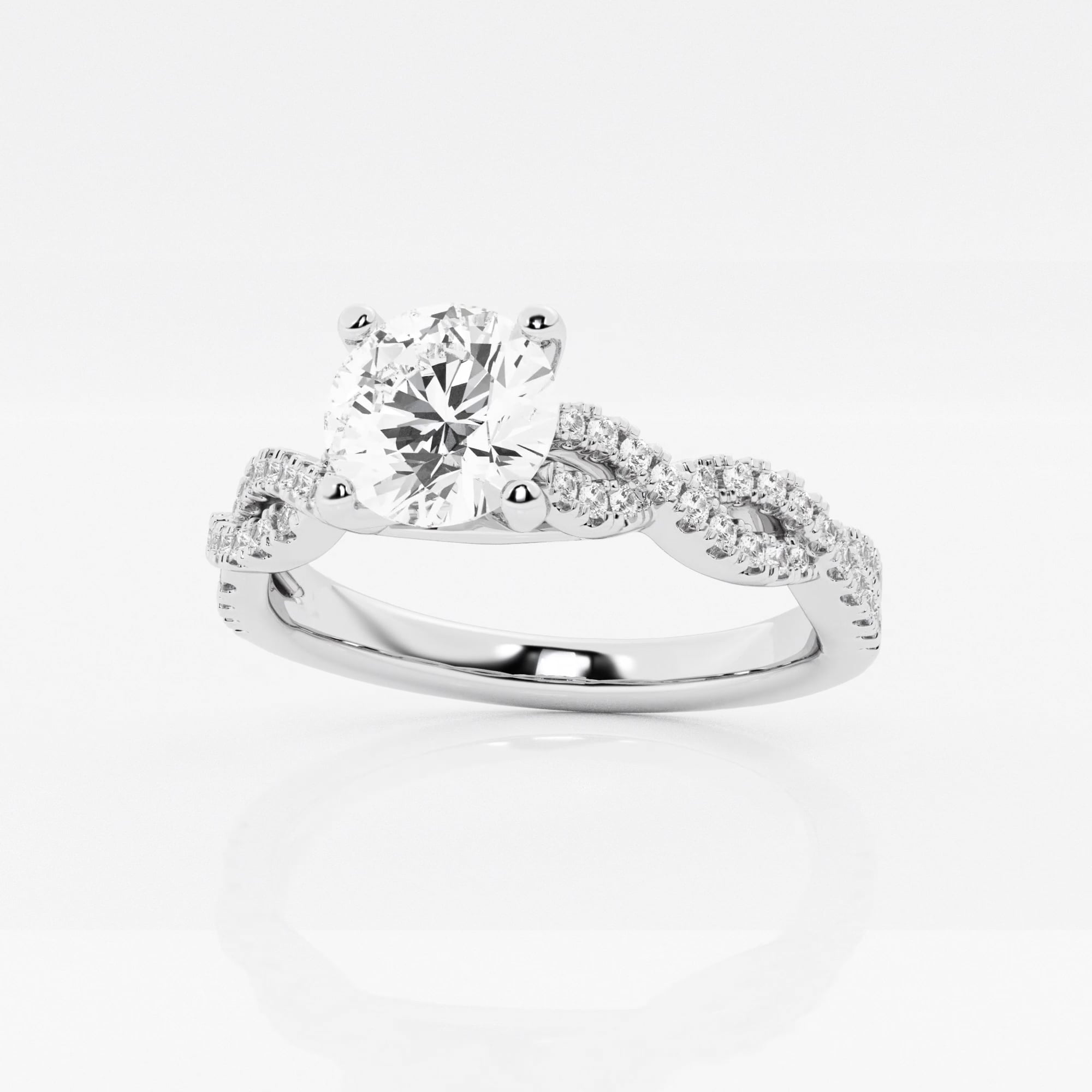 product video for 1 1/4 ctw Round Lab Grown Diamond Double Twist Engagement Ring