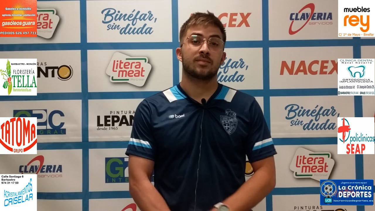 LEO RODRÍGUEZ (Jugador CD Binéfar)  CD Binéfar 2-1 UD Barbastro 2ª J Copa Federación G1