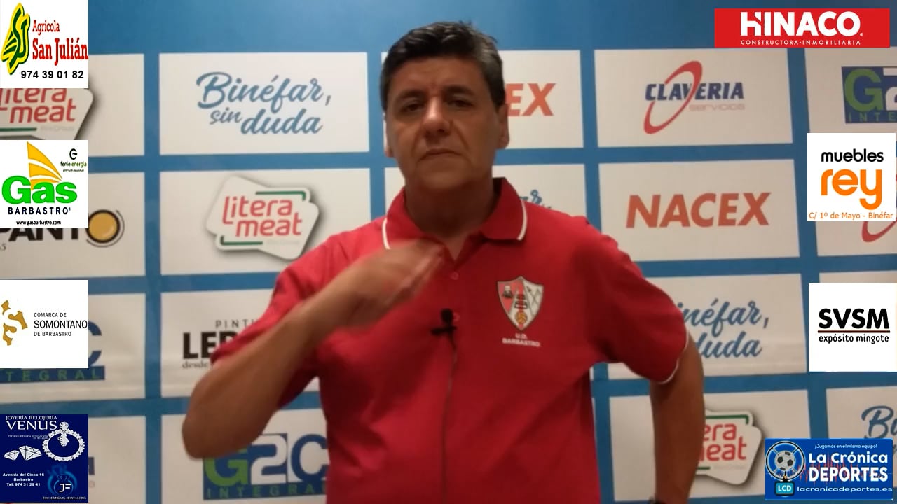 JOSETE TOMÁS (Entrenador UD Barbastro)  CD Binéfar 2-1 UD Barbastro 2ª J Copa Federación G1